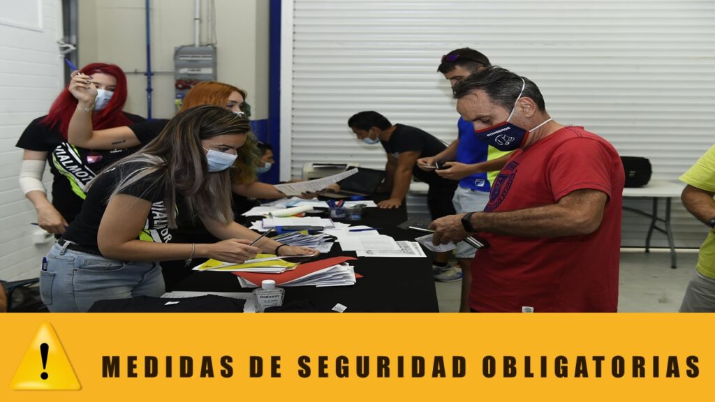 Inscripción acompañantes. Normas de seguridad covid-19. Eventos seguros.
